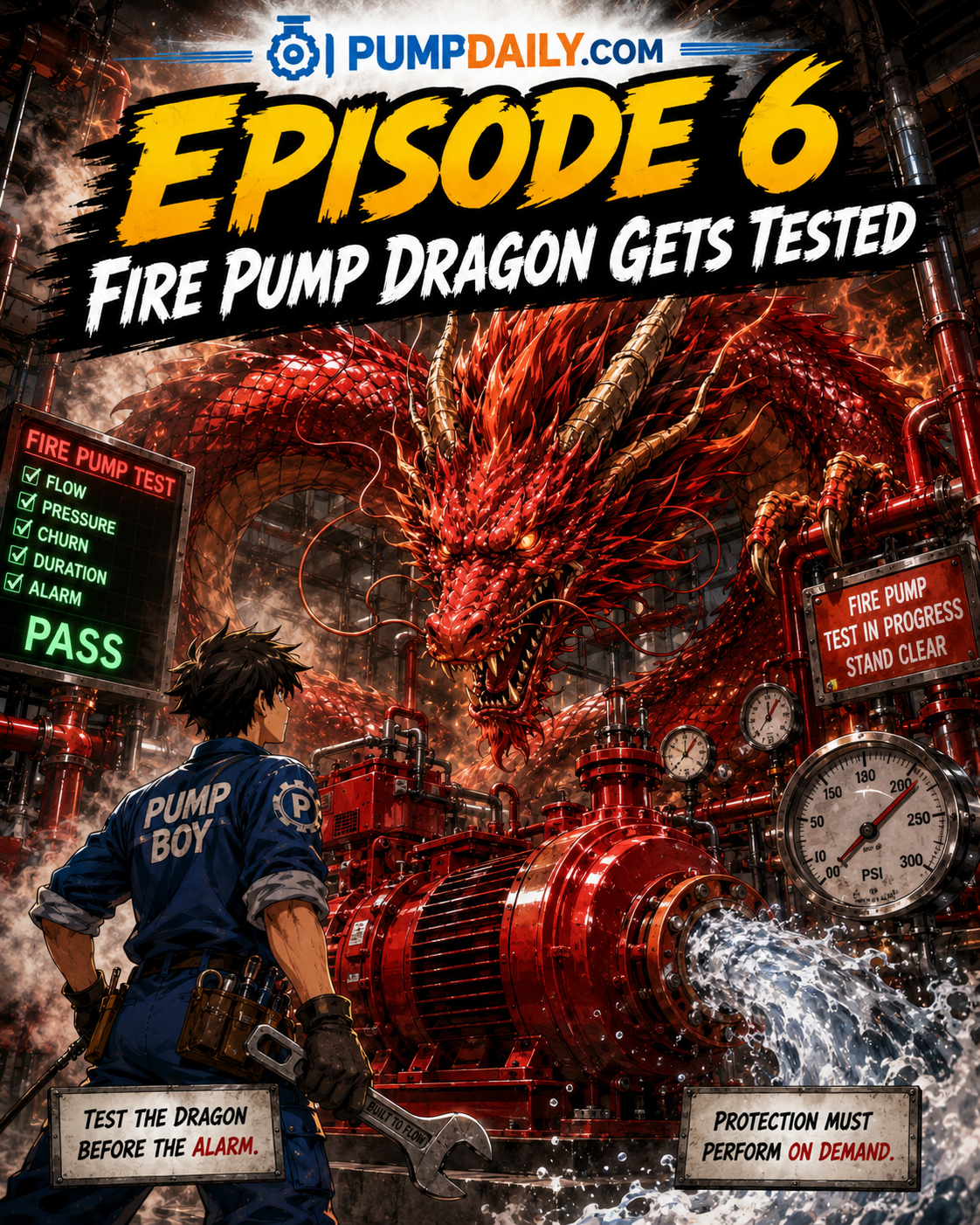 Episode 6 cover: Fire Pump Dragon Gets Tested